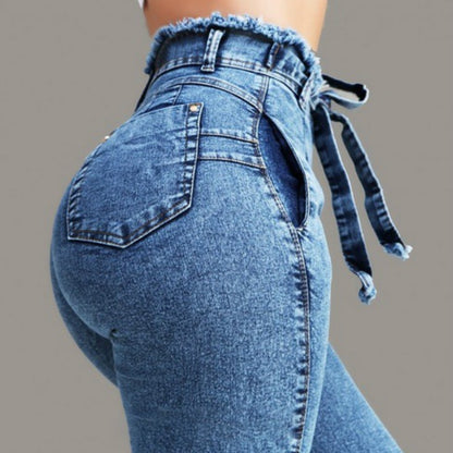 Fringed jeans women's beautifull