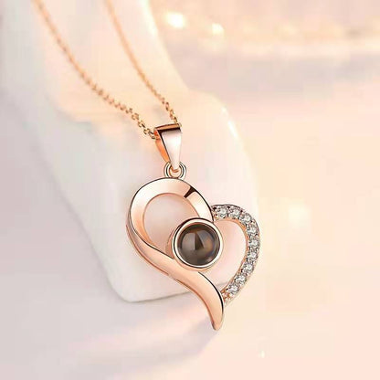 Metal Rose Jewelry Gift Box Necklace For Wedding Girlfriend Necklace Gifts